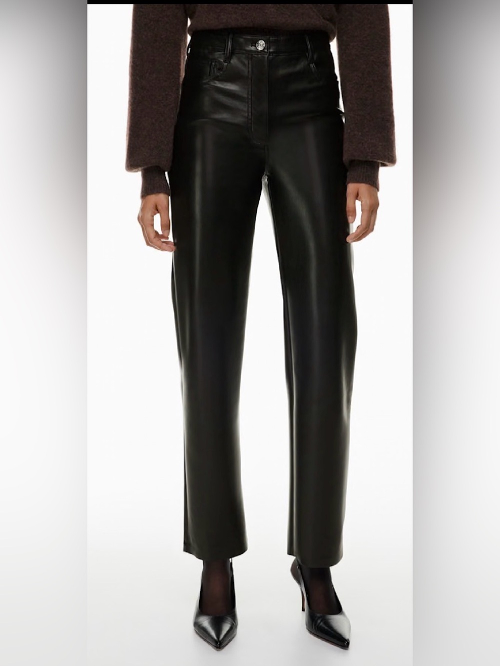 Aritzia Wilfred The Melina™ Vegan Leather Pants Size 8